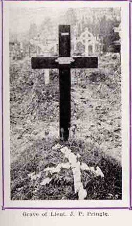 Grave of Lieut. J.P. Pringle - Original wooden cross