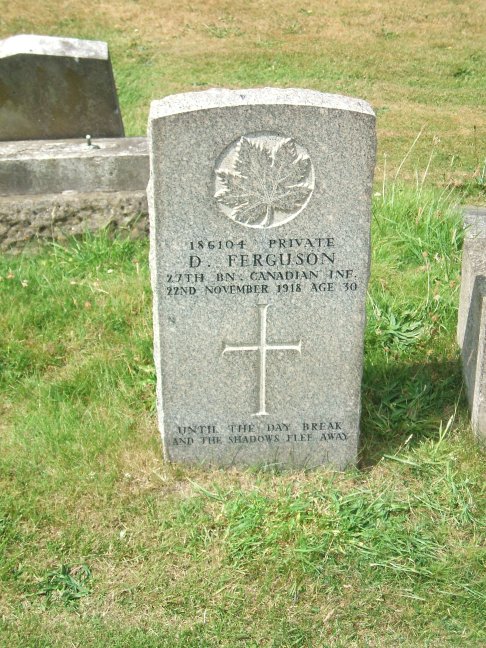 Grave of Pte. Douglas Ferguson