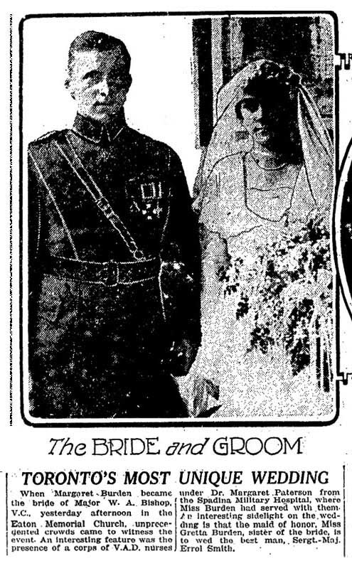 Major W. A. Bishop and Miss Margaret Burden